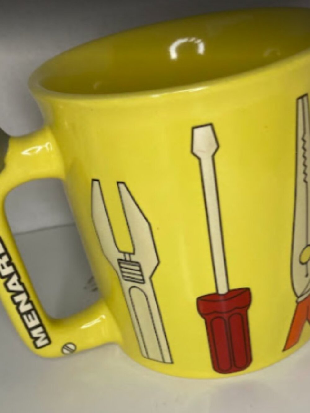 Menards Yellow Tool Mug